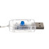 USB eglutes šviestuvai - 300 LED laidu, šaltai balti