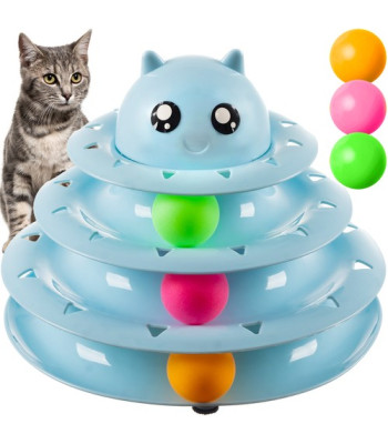 Kačių žaislas - bokštelis su kamuoliukais