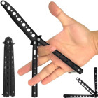 Mokomasis drugelio formos peilis, juodas