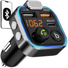 Bluetooth FM siųstuvas su automobilio įkrovikliu 12V/24V