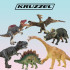 Žaislinis dinozaurų figūrėlių rinkinys su judančiomis detalėmis - 6vnt.