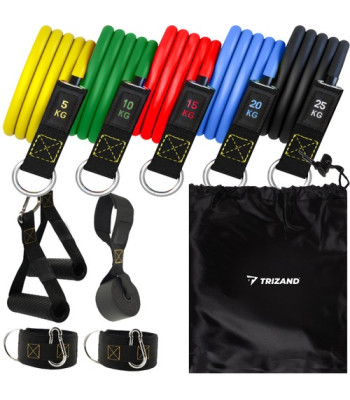 Gumų rinkinys jėgos, fitneso ar crossfit pratimams 11 vnt.