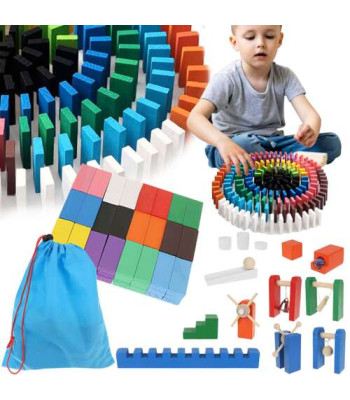 Medinis domino kulodromas - 407 elementų su krepšiu