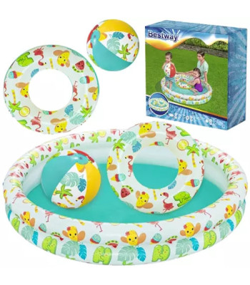 Pripučiamas baseinas vaikams 3in1 BESTWAY 51124