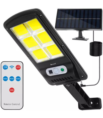 120 LED saulės šviestuvas su saulės kolektoriumi