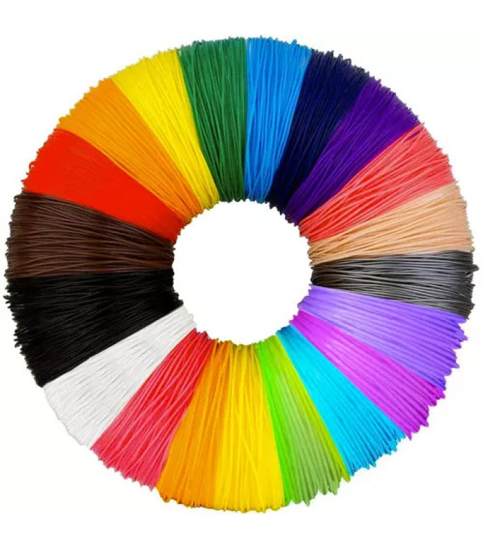 PLA 3D Filamentai - Rinkinys 20 x 5 m = 100 m