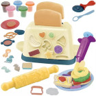 Didelis žaislų rinkinys: makaronų spaustuvas, tosteris, plastilino masės ir priedai