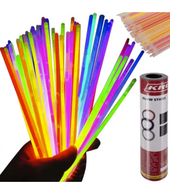 Fluorescencinės apyrankės su jungtimis, 100 vnt.