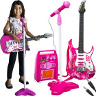 Gitara su mikrofonu ir stiprintuvu