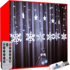 Kalėdinė LED dekoracija - girlianda Žvaigždės ir Snaigės 5,4m