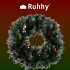 Apsnigtas kalėdinis vainikas Ruhhy 22302