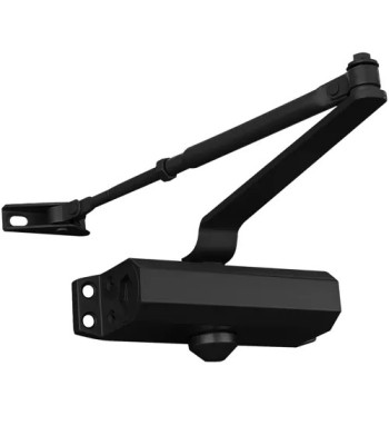 Juodas durų uždarytuvas su rankena 35 - 60 kg durims