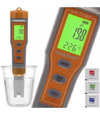 Elektroninis pH testuotojas su ATC ir termometru