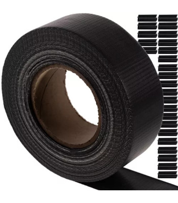 Tvoros juosta su 25 klipsais, 0,05 x 35 m (450g/m²), tamsiai pilka