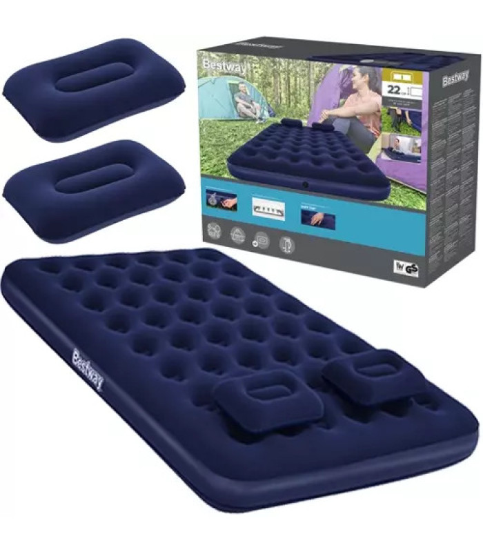 Dvigubas čiužinys su pompa - BESTWAY 67374