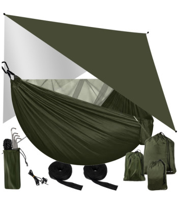 Turistinis Hamakas su Tentu ir Tinkleliu nuo Uodų 260x140 cm