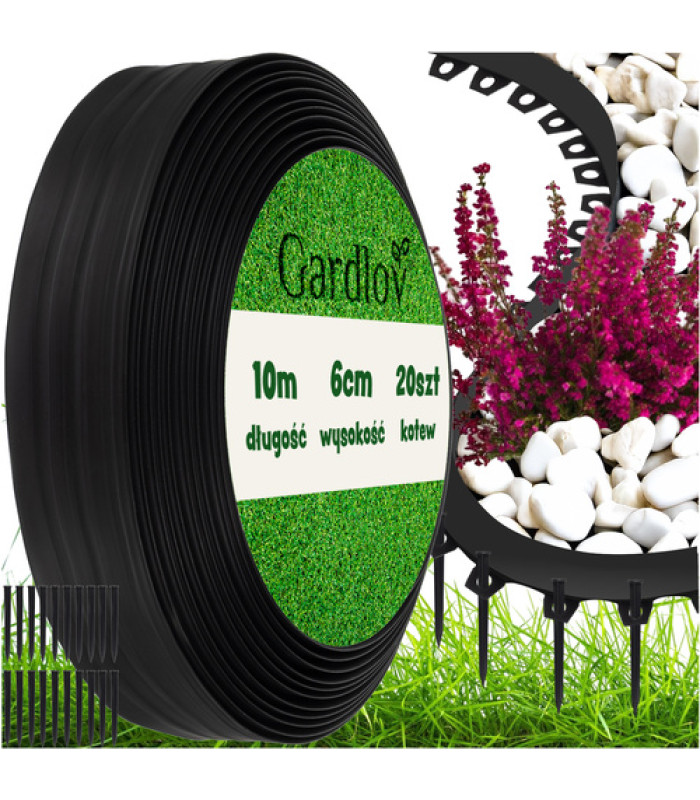 Gardlov Sodo Bordūras 6cm x 10m Juodas