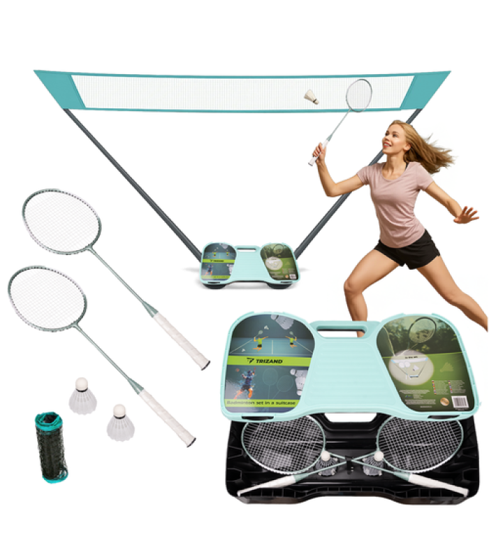Badmintono rinkinys su lagaminu Trizand 25515