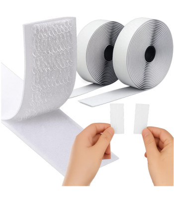Lipni juosta su kabliu ir kilpa baltos spalvos 5m x 2,5cm RUHHY 25999