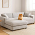 Sofa užvalkalas 145-185 cm šviesiai pilkas RUHHY