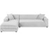Sofa užvalkalas 145-185 cm šviesiai pilkas RUHHY