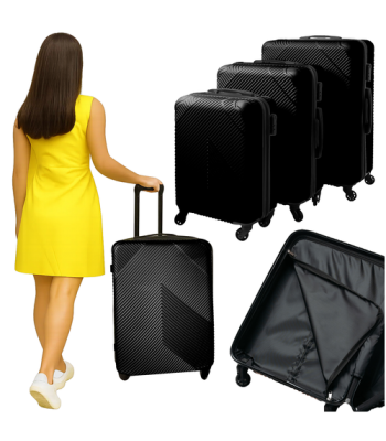 Trizand 3-in-1 Lagaminų Rinkinys - Juodi