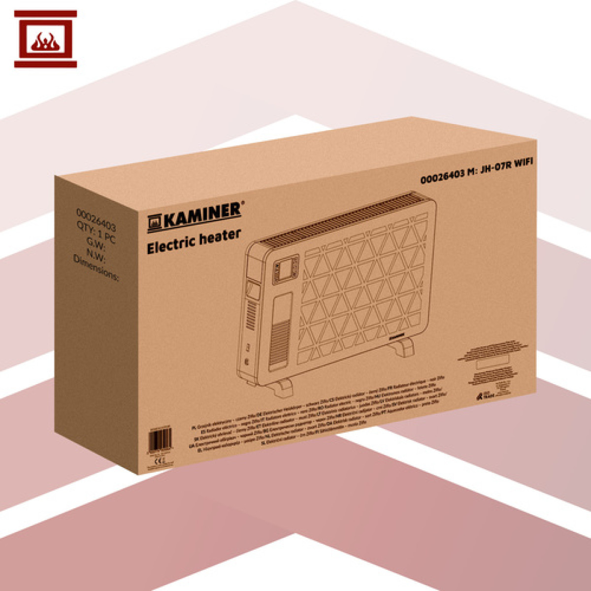 Elektrinis radiatorius - juodas Ziflo Kaminer 26403
