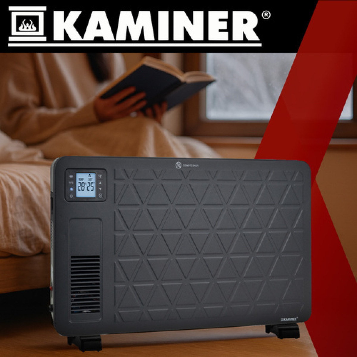Elektrinis radiatorius - juodas Ziflo Kaminer 26403