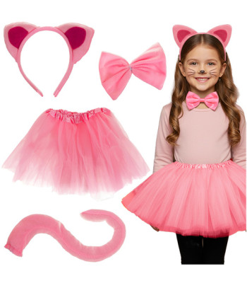 Kostiumas katės - rožinis 4 dalių Kruzzel 26517