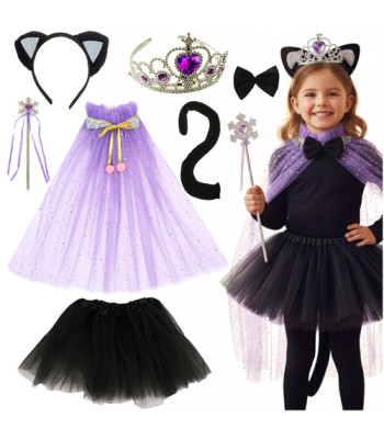 Katės Kostiumas - Kruzzel 7 dalių rinkinys