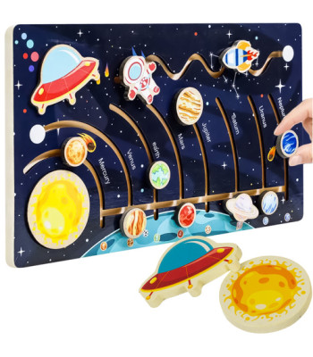Medinė dėlionė - Saulės sistema Kruzzel 26696