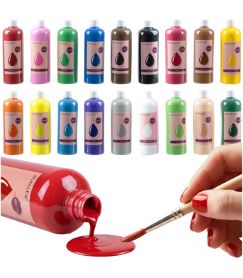 Maaleo plakatinių dažų rinkinys 18 x 500 ml