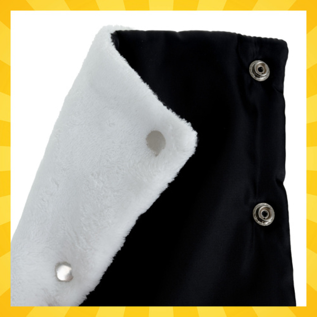 Dvigubos vežimėlio movos - juodos Kruzzel 25814