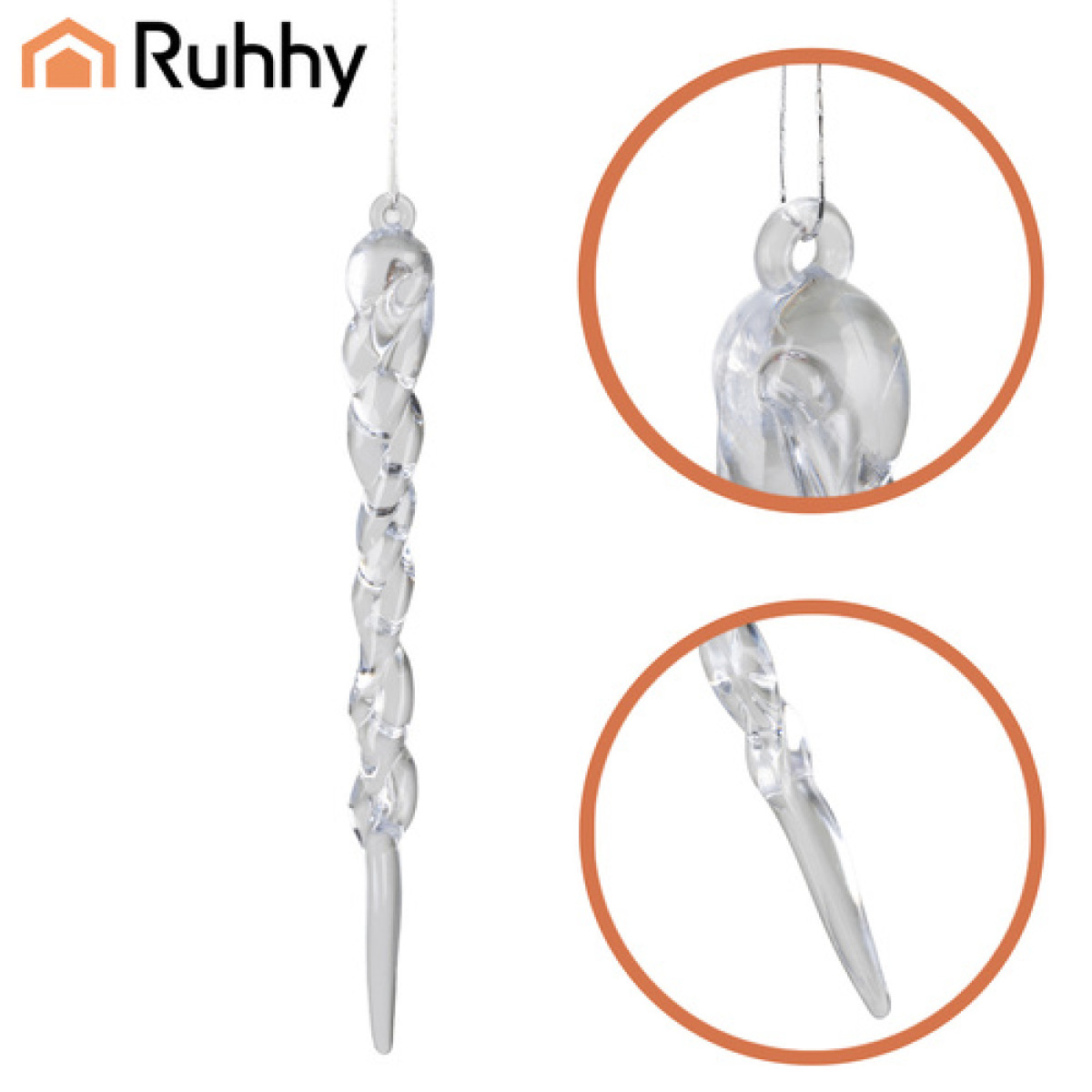 Kalėdinių eglutės varvekliai 12 vnt. Ruhhy 25377