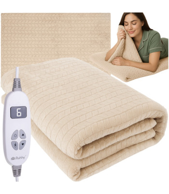 Elektrinė šildoma antklodė 180x130 cm, smėlinė RUHHY 26224