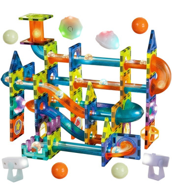 Magnetiniai kaladėlės - kamuoliukų bėgimo takelis 110 detalių 25766