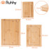 Bambukinės pjaustymo lentelės rinkinys - 3 vnt. su stovu Ruhhy
