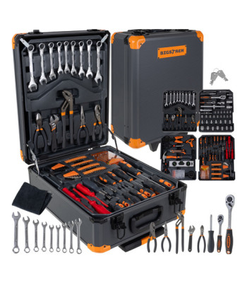 Įrankių rinkinys Bigstren 1000 dalių su aliuminio lagaminu