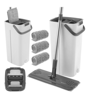 Mopas su dviejų skyrių kibiru 8,5L ir Ruhhy 27231 keičiamomis šluostėmis