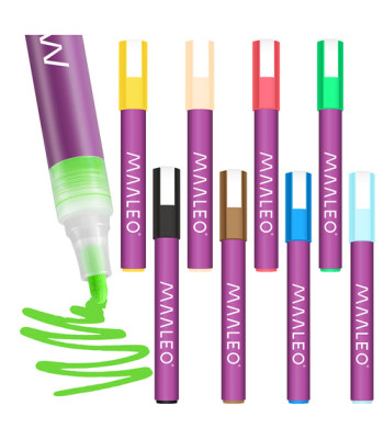 Markerių akriliniai rinkinys 8 vnt. Maaleo 27052