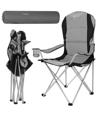 Trizand juoda ir pilka žvejybos kėdė