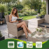 Smėlio spalvos rotango sodo baldai Gardlov 26909