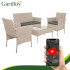 Smėlio spalvos rotango sodo baldai Gardlov 26909