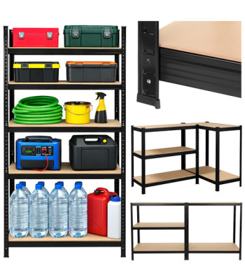 Sandėlio lentyna Bigstren 180x90x40 juoda