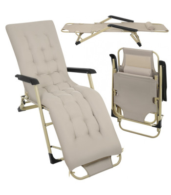 Sulankstomas lauko gultas TRIZAND 60x177x30cm