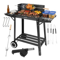 sodo anglinis grilis su iešmu 93 x 41 x 86 cm kaminer