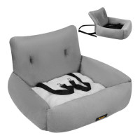 Automobilinė kėdutė šuniui Purlov L 53 x 42 x 30 cm pilka