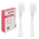 soulima x800 soninio dantų šepetėlio galvutės, baltos, 2 vnt.