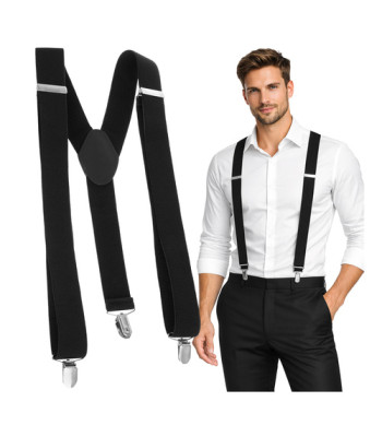 vyriškos plačios petnešos ruhhy 3,5 cm y tipo juodos