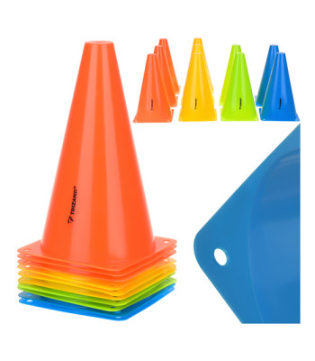 Trizand treniruočių kūgeliai, 10 vnt., 23,5 cm